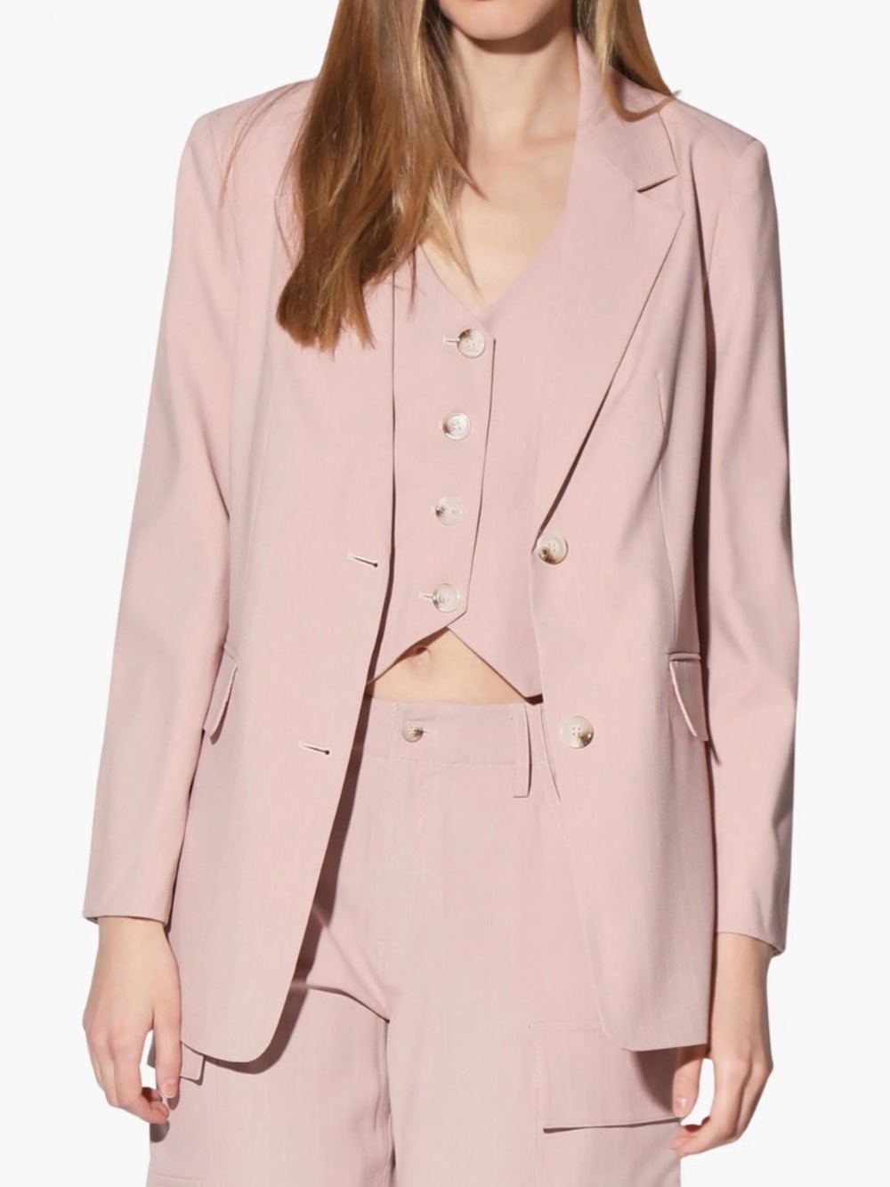 Walter Baker Kendrick Cagney Stripe Blush Blazer